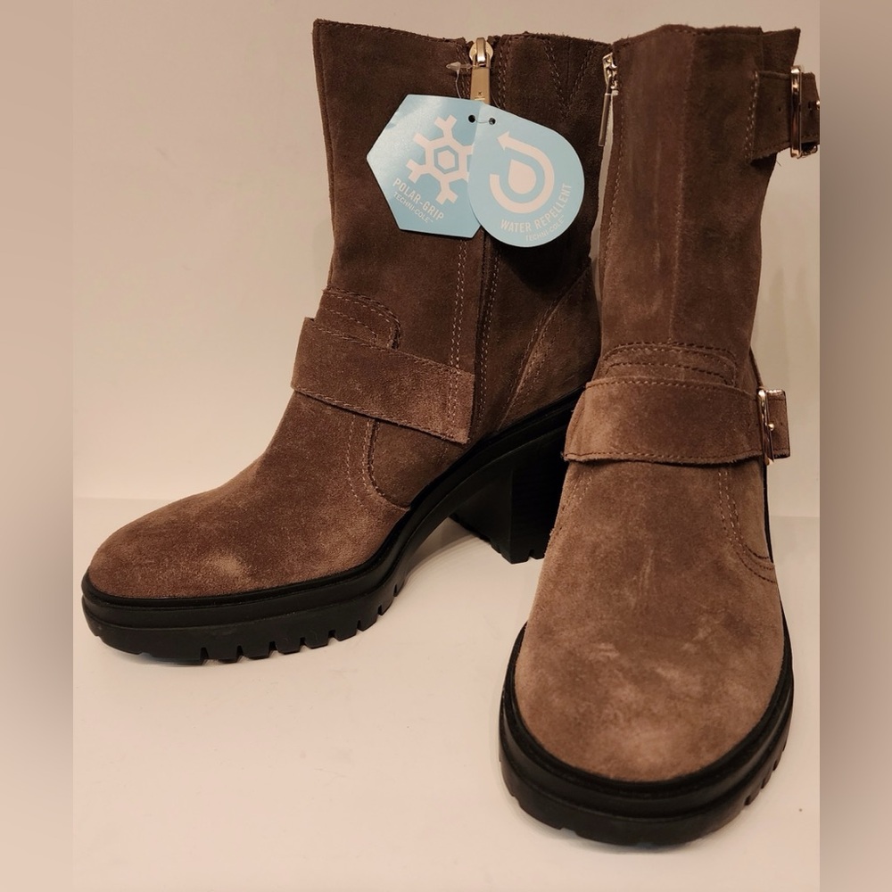 Kenneth Cole Women's Rhode Heel Buckle Women’s Brown Ankle Boot Size 10 - Picture 2 of 14